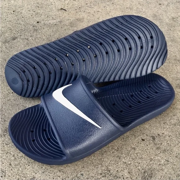 Nike | Shoes | Nike Kawa Shower Sandals Swoosh Midnight Dark 